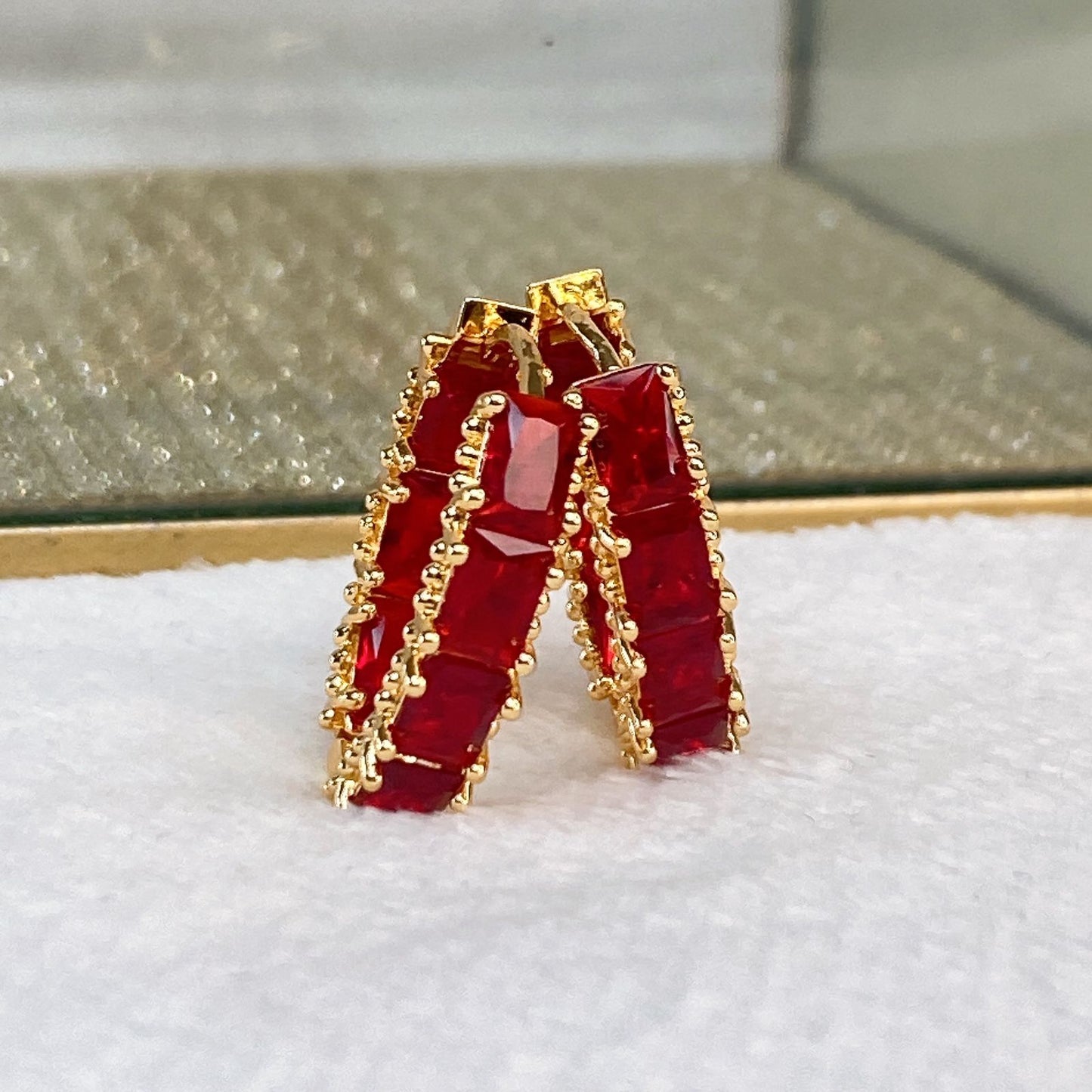 Arete de Chapa de Oro COA2090-1