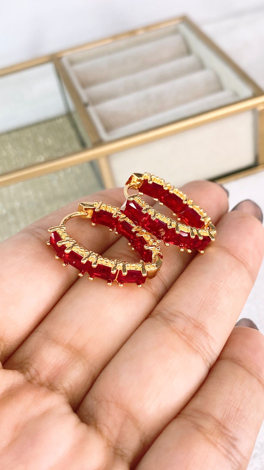 Arete de Chapa de Oro COA2090-1