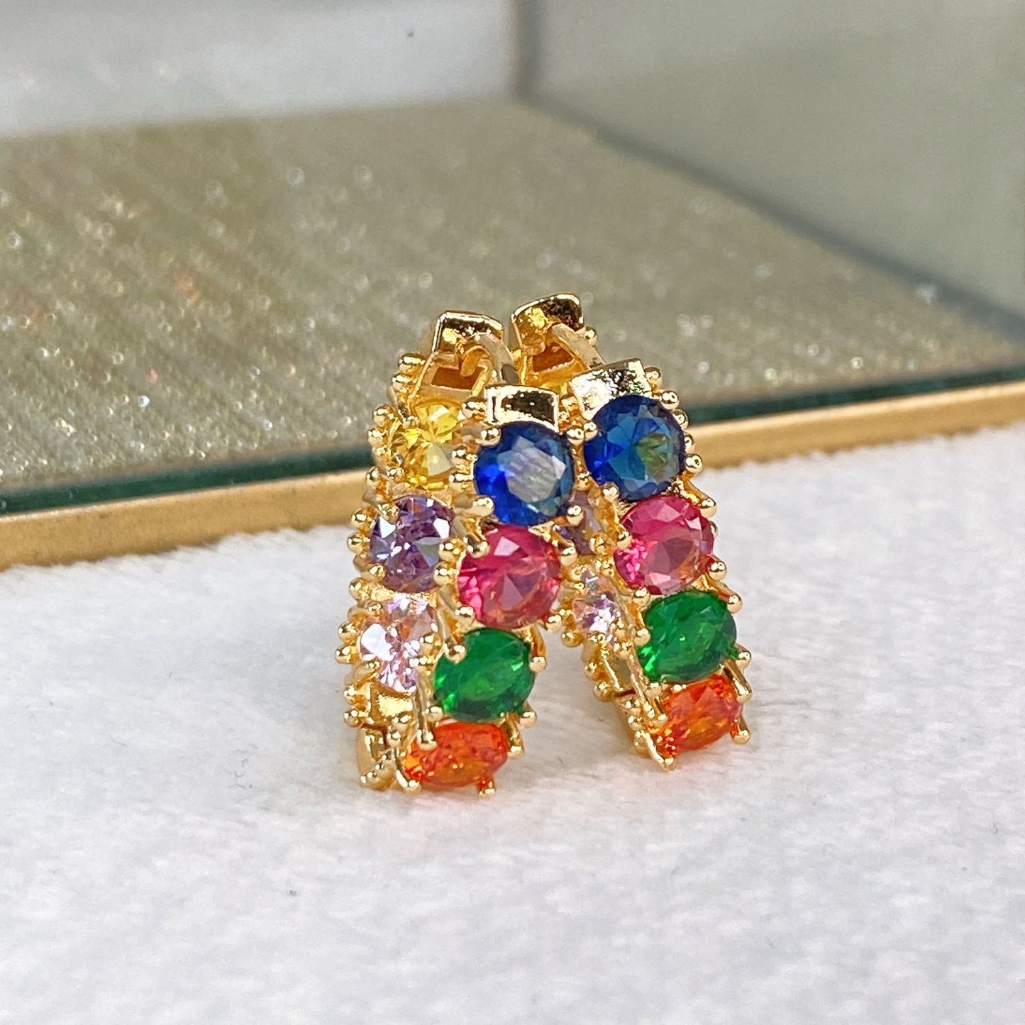 Arete de Chapa de Oro COA2091-2