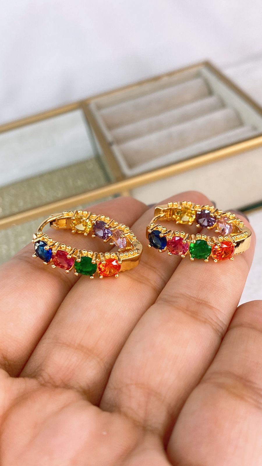 Arete de Chapa de Oro COA2091-2