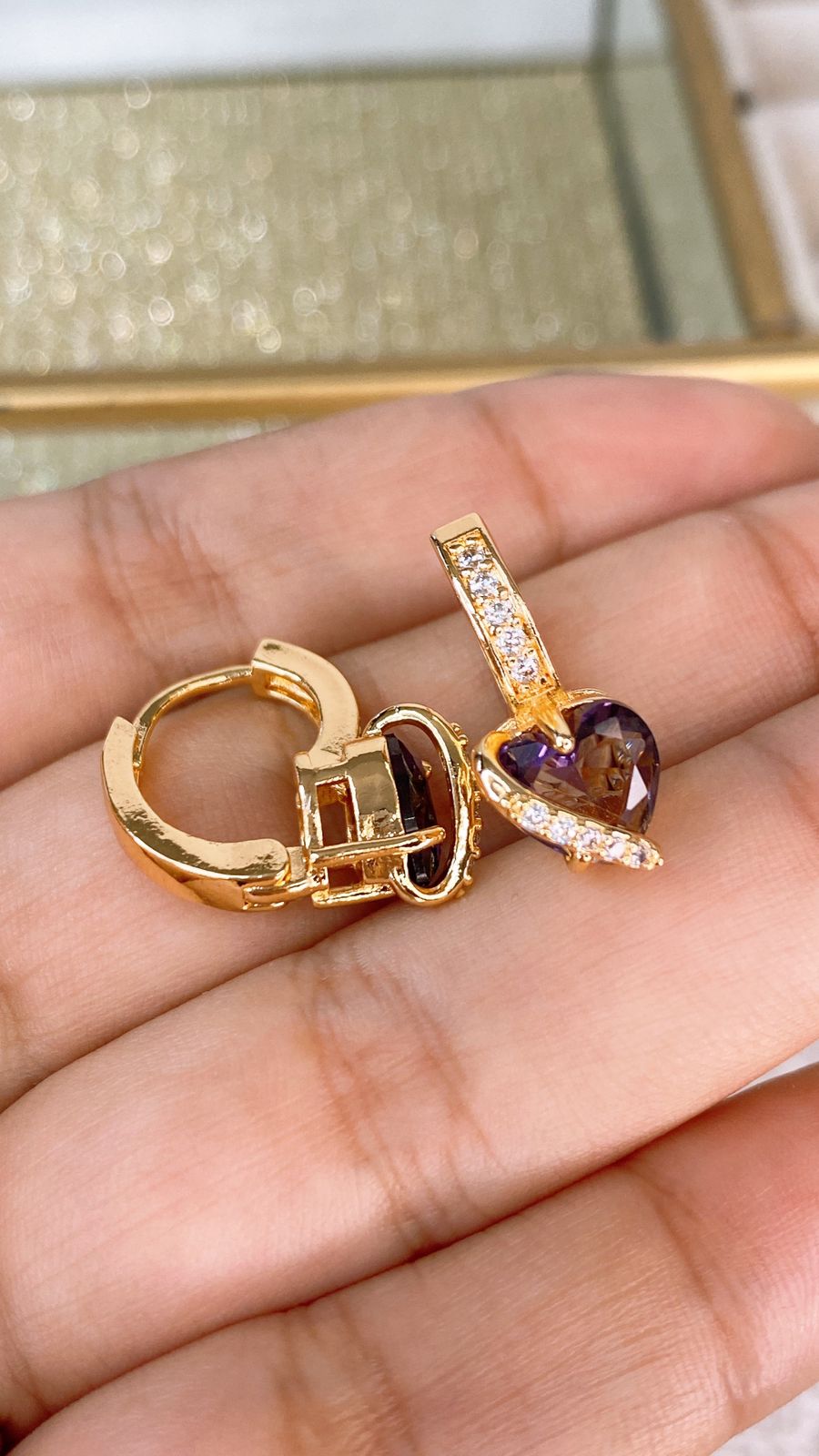 Arete de Chapa de Oro COA2093-2