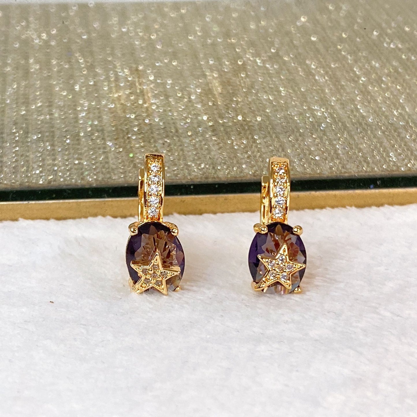 Arete de Chapa de Oro COA2094-1