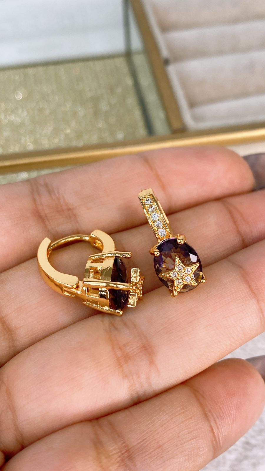 Arete de Chapa de Oro COA2094-1