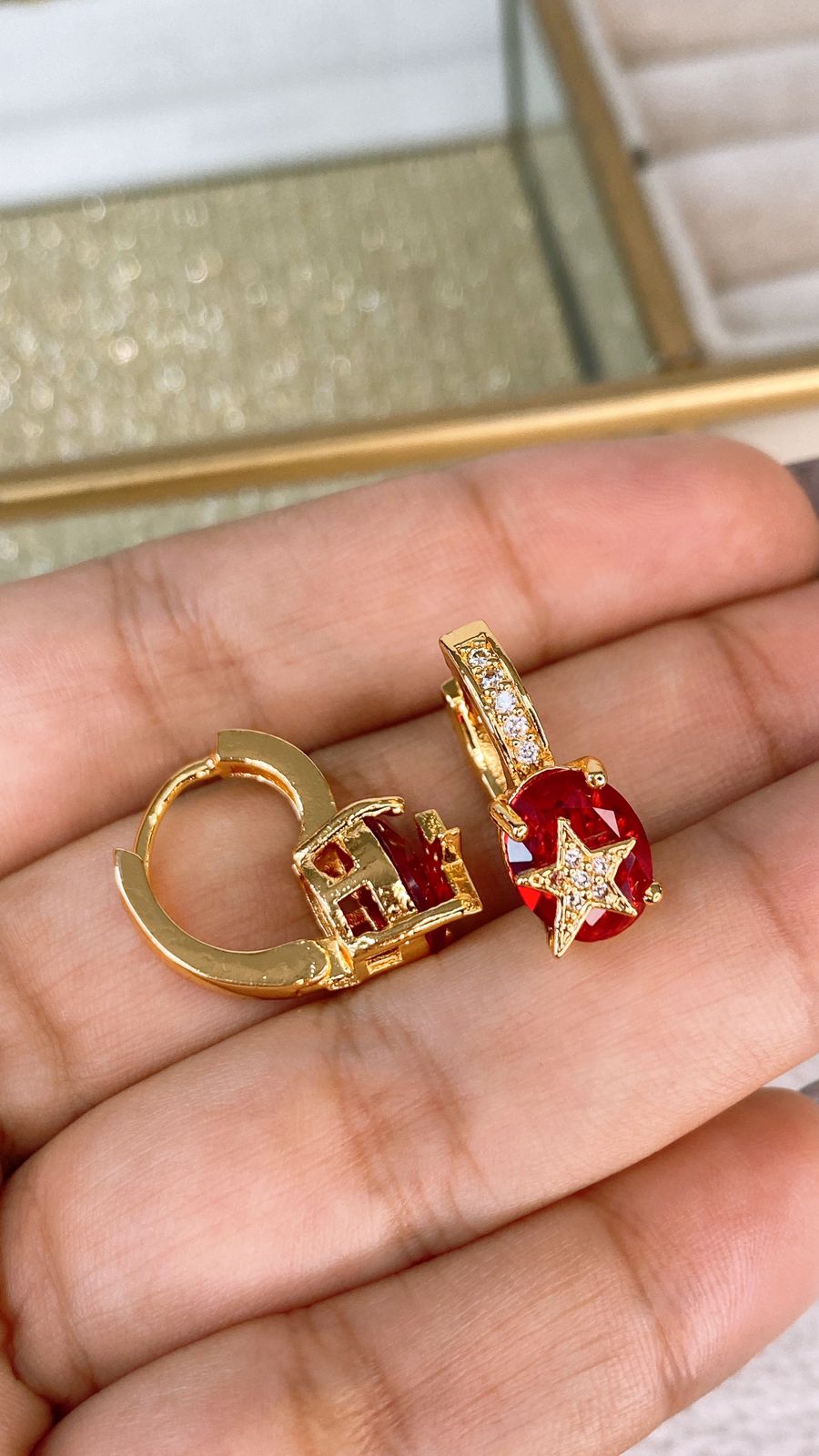 Arete de Chapa de Oro COA2094-2