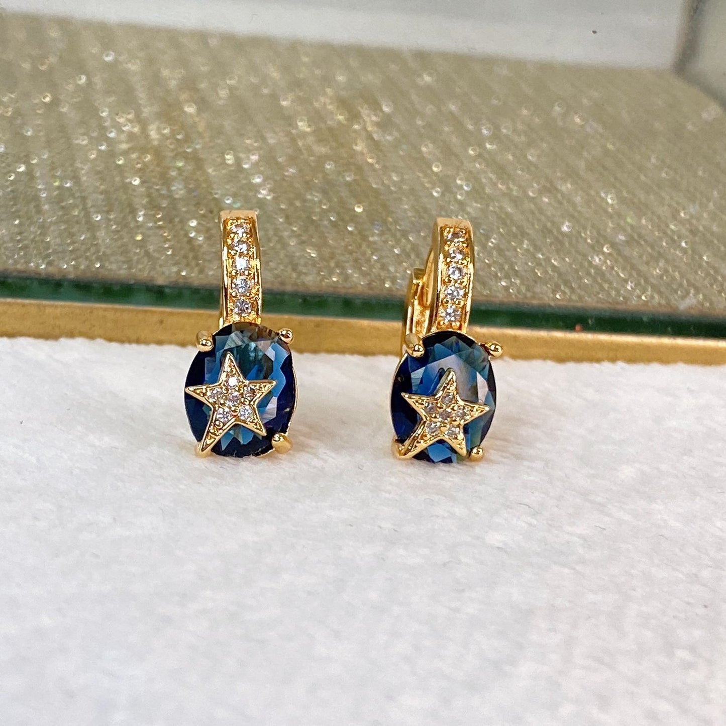 Arete de Chapa de Oro COA2094-3