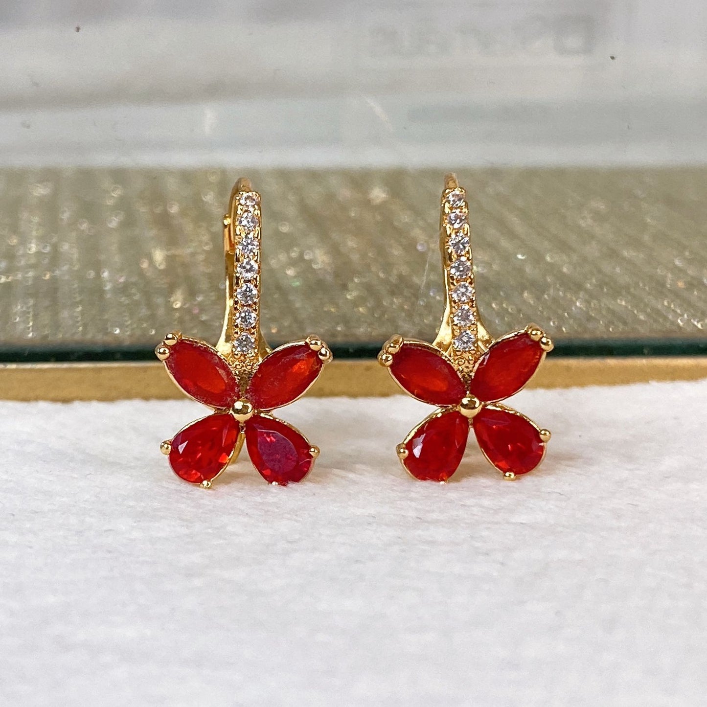 Arete de Chapa de Oro COA2096-1