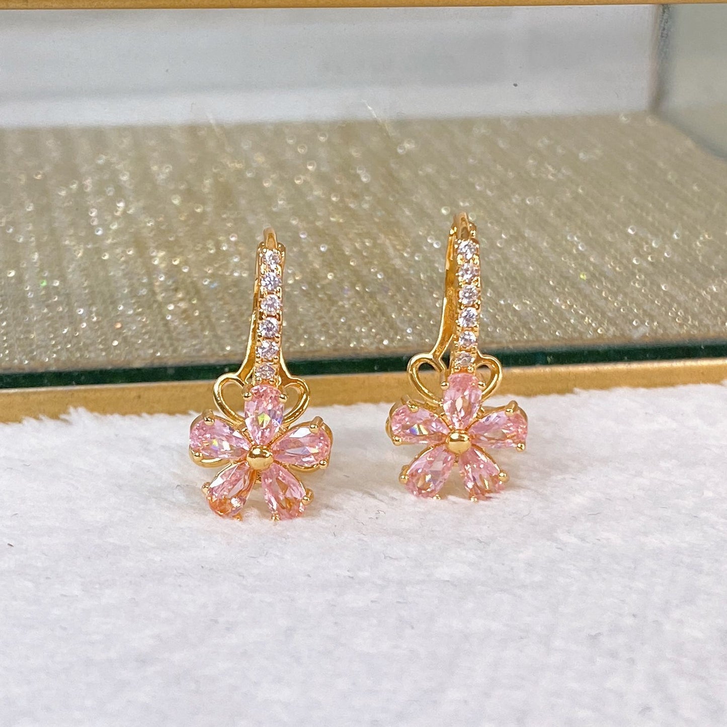 Arete de Chapa de Oro COA2098-2