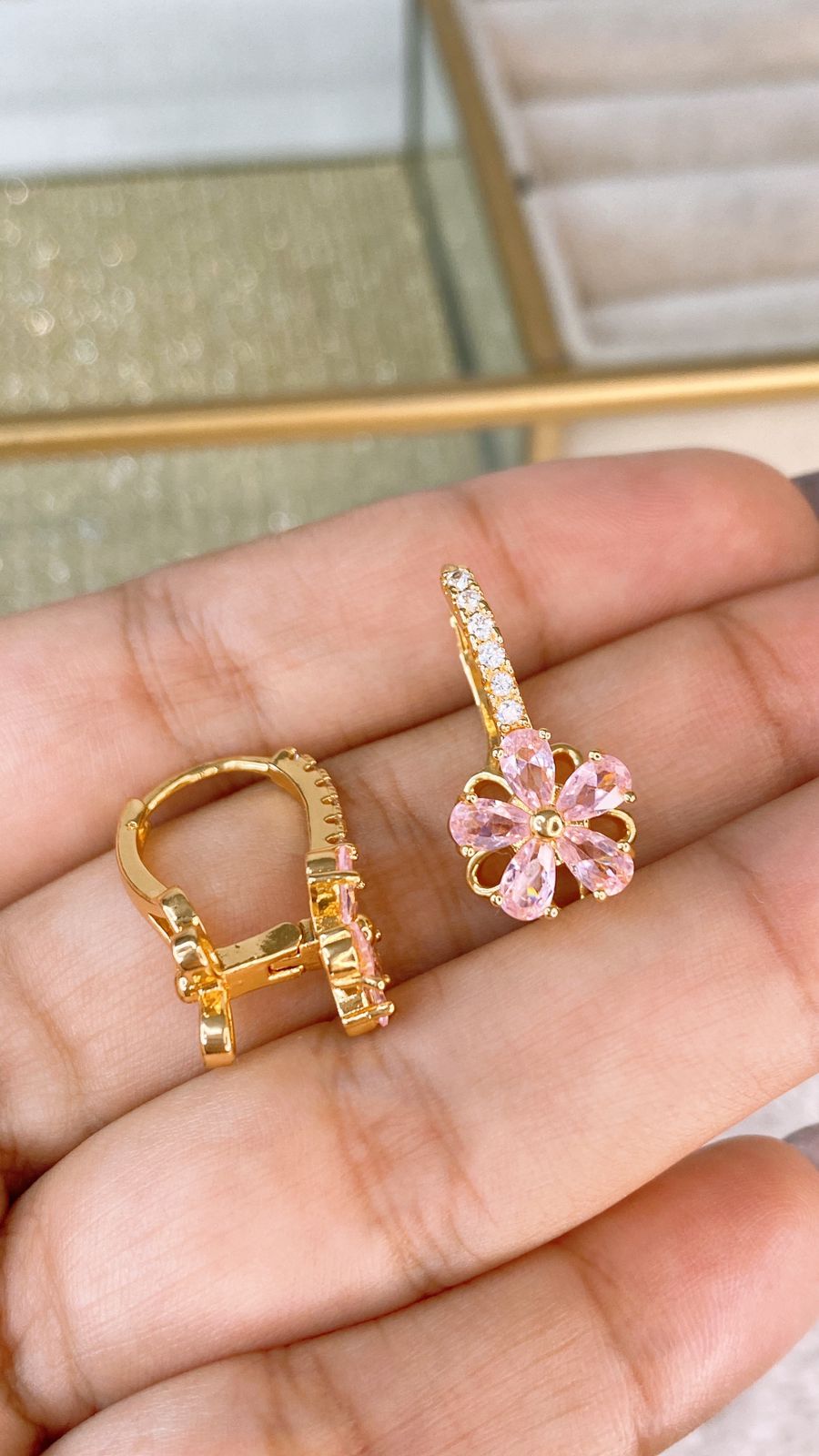 Arete de Chapa de Oro COA2098-2