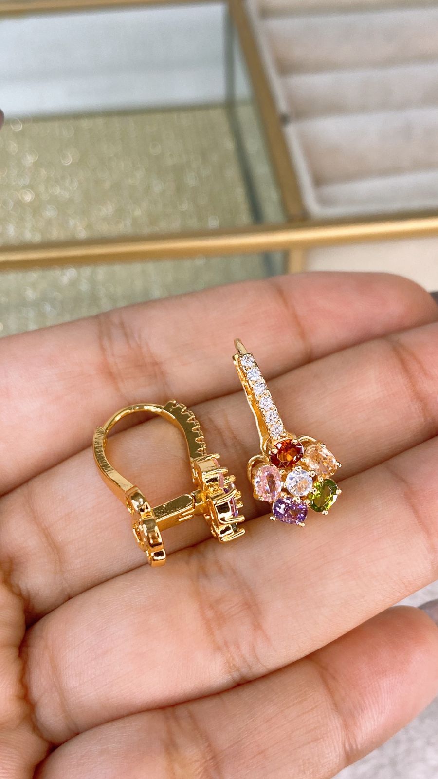 Arete de Chapa de Oro COA2099-1