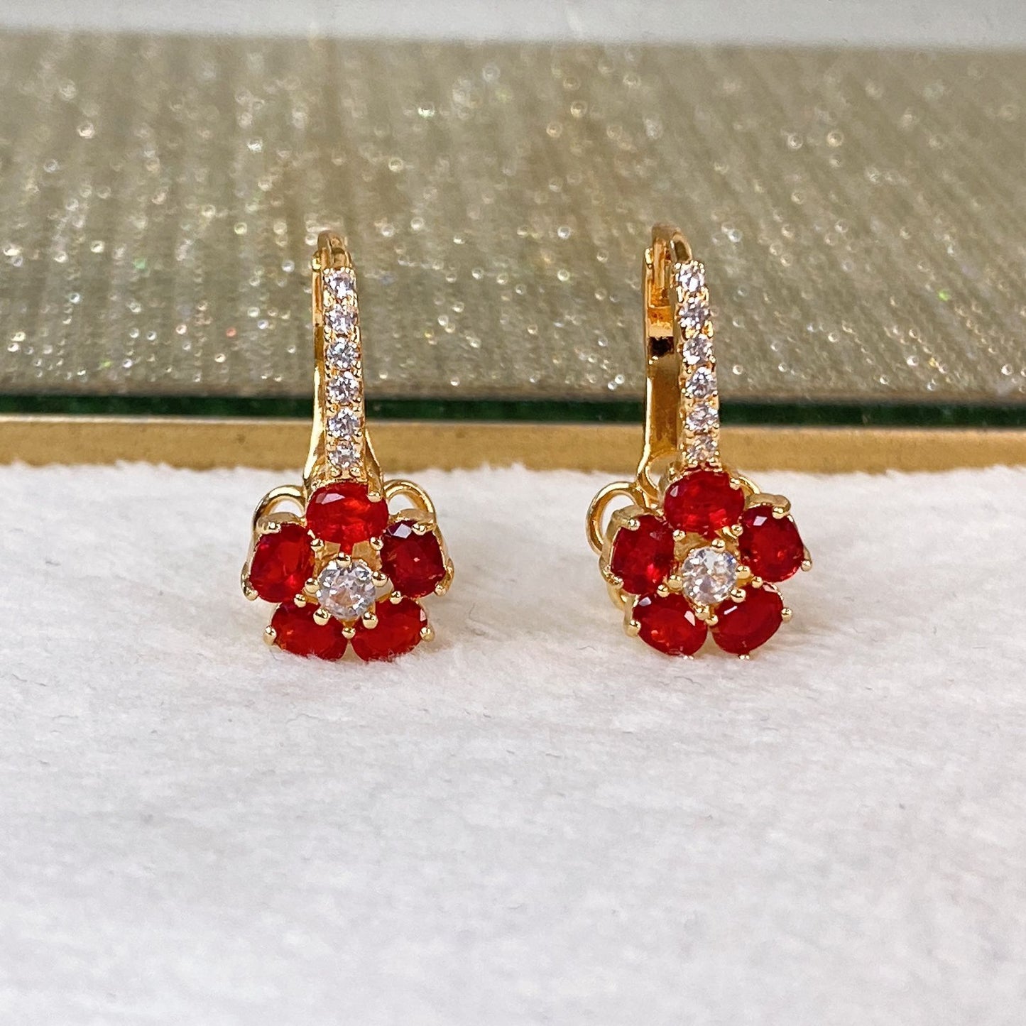 Arete de Chapa de Oro COA2099-2