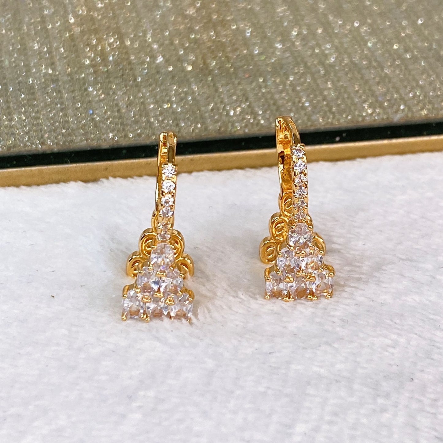 Arete de Chapa de Oro COA2100-1