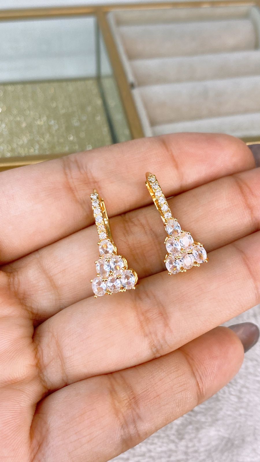 Arete de Chapa de Oro COA2100-1