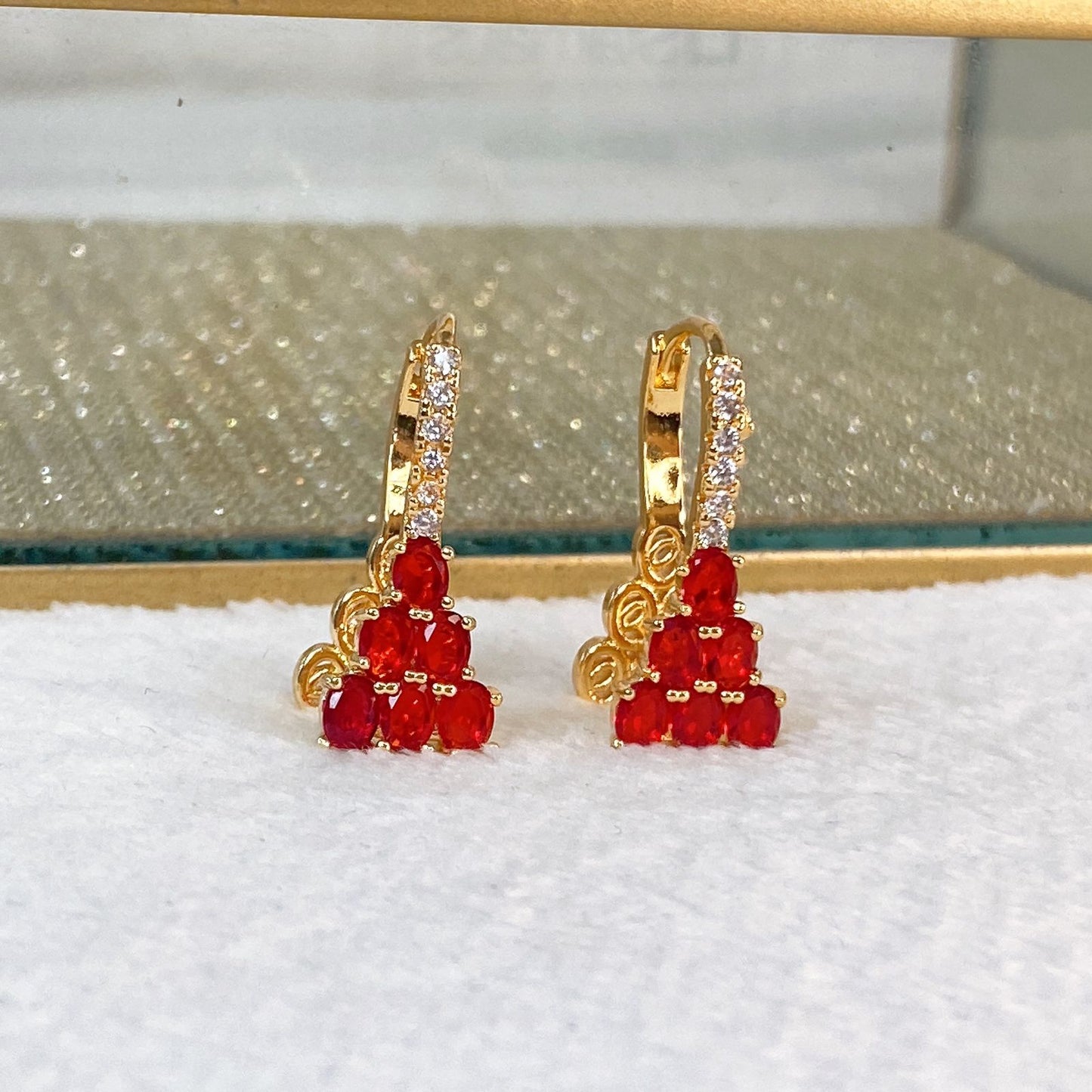 Arete de Chapa de Oro COA2100-3