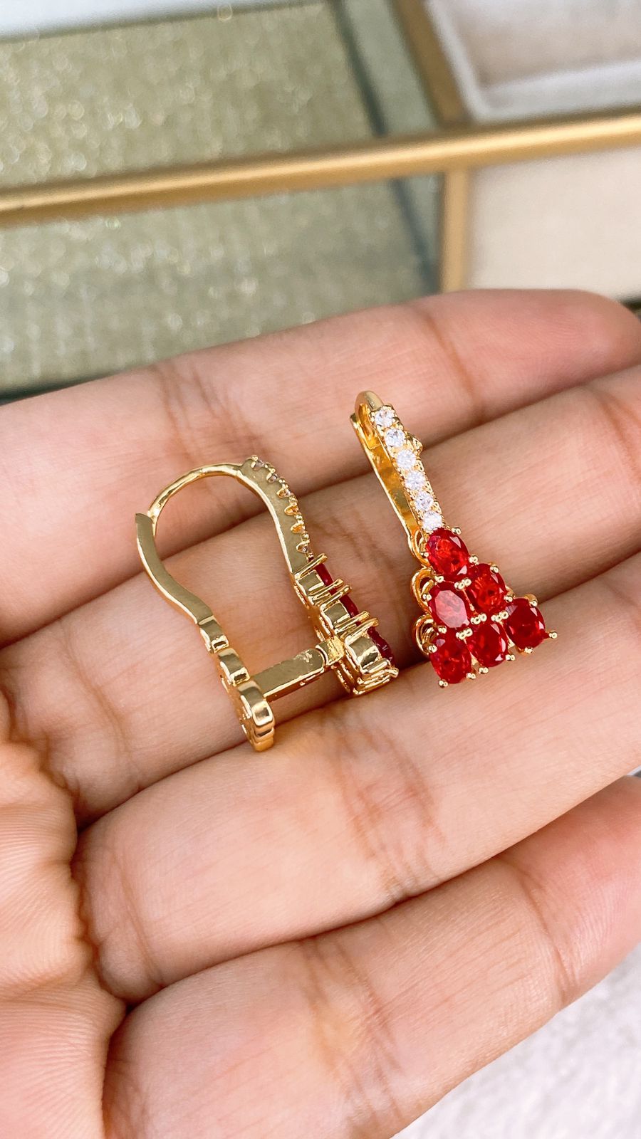 Arete de Chapa de Oro COA2100-3