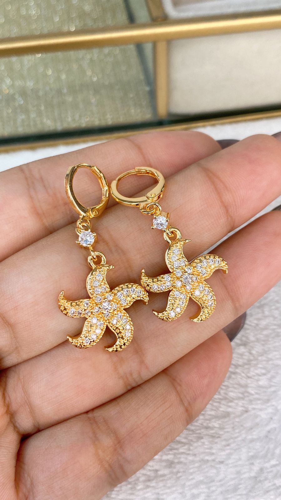 Arete de Chapa de Oro COA2101-1