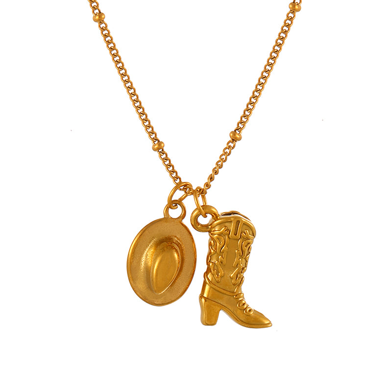 Collar y Dijes de Acero Inoxidable CAI2880-1