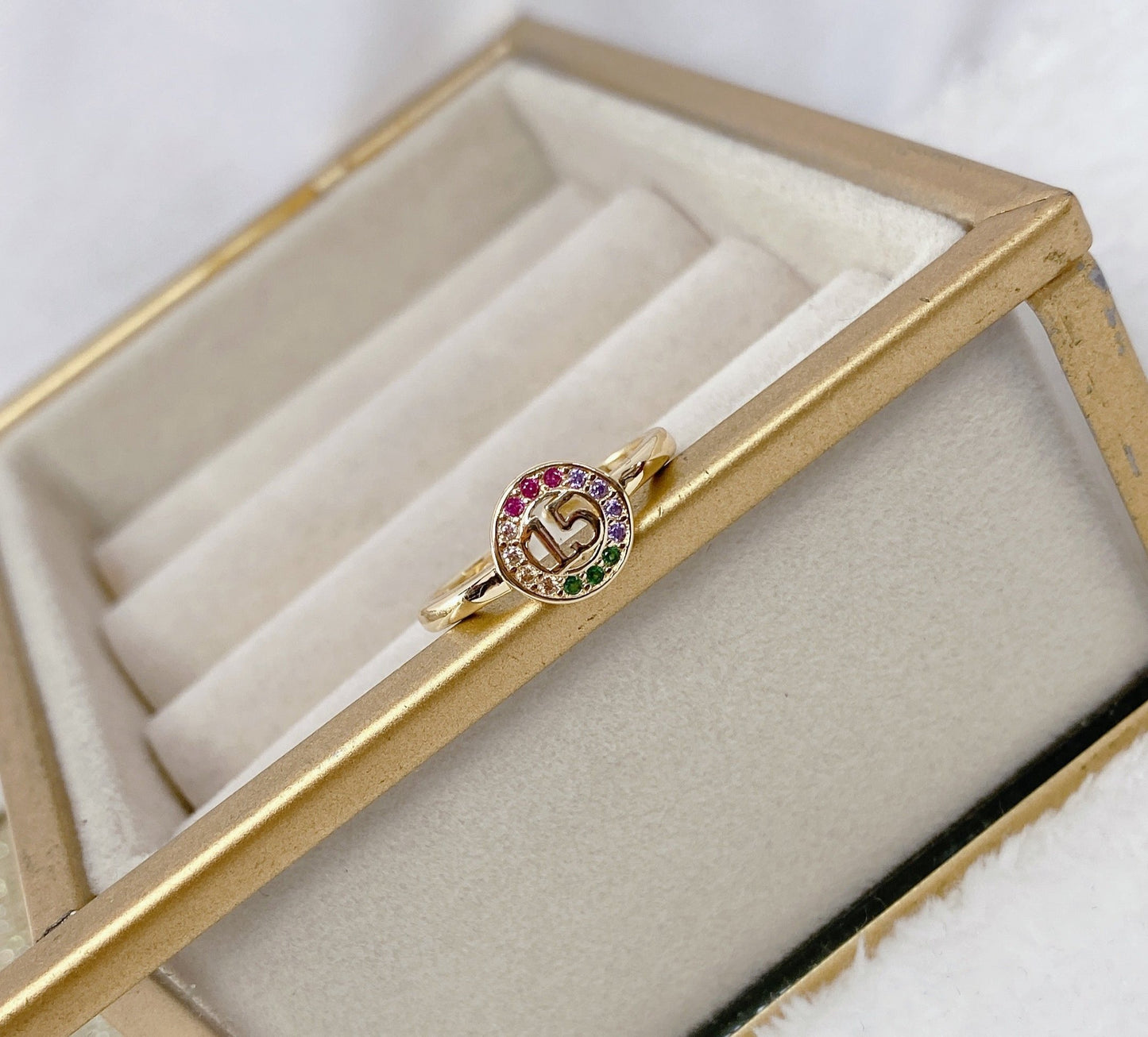 Anillo Chapa de Oro Ajustable ACO1364-3