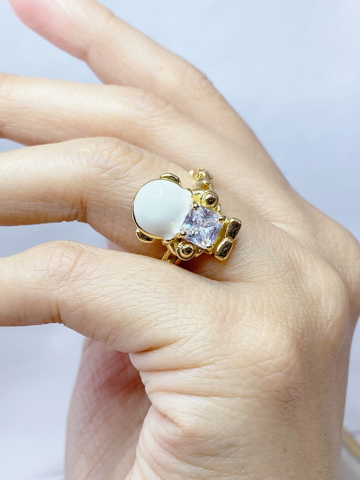 Anillo de Chapa de Oro Ajustable ACO1467-1