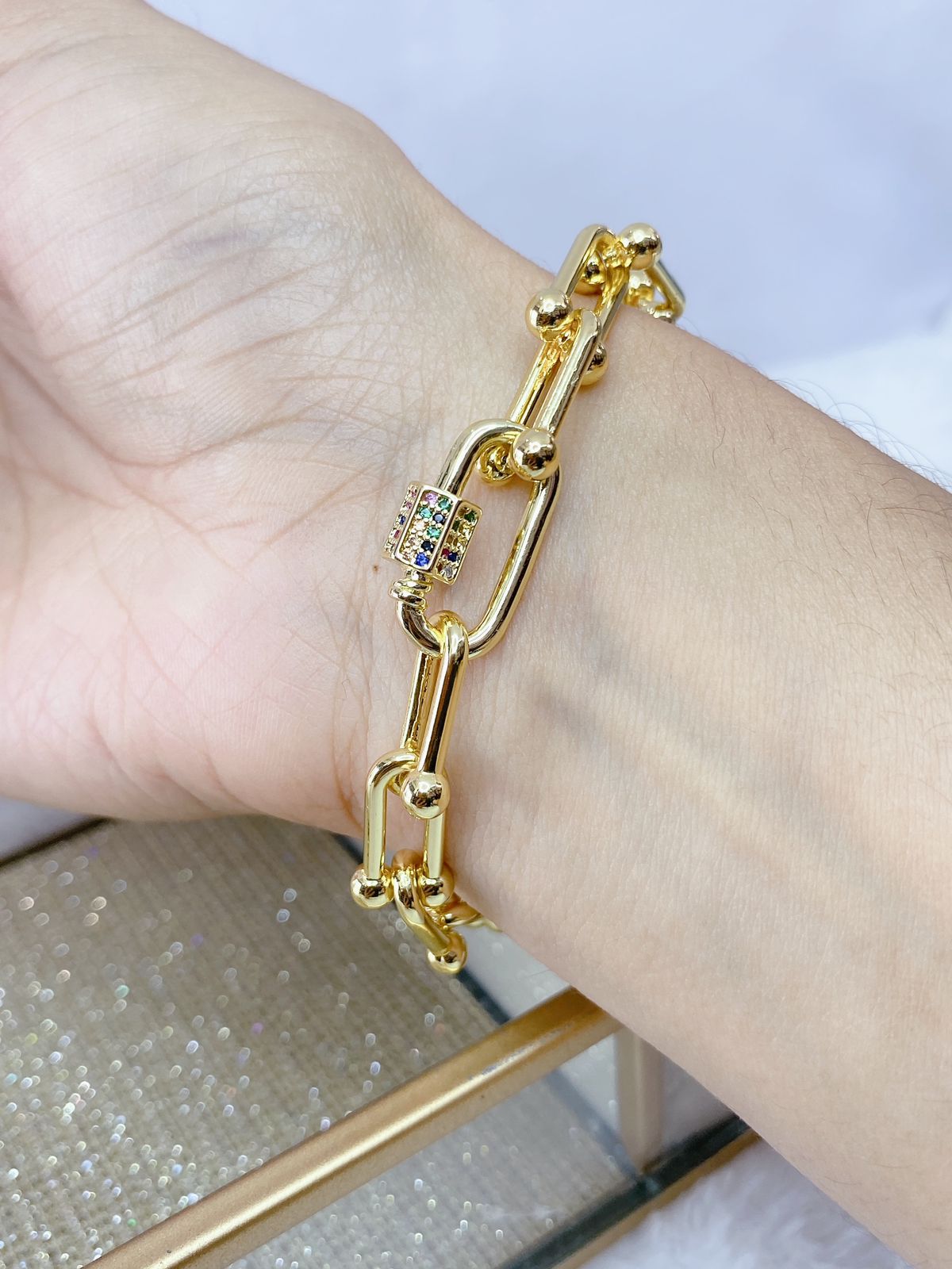 Pulsera Chapa de Oro COP1084-1