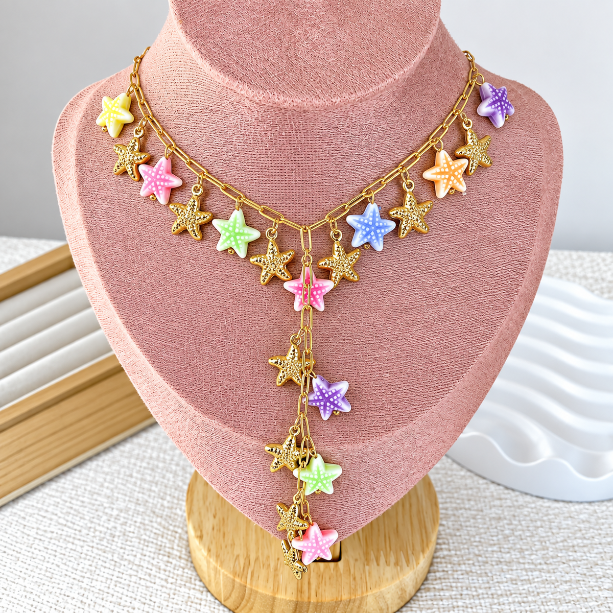 Collar de Acero Inoxidable y Acrilico CAI3326-1