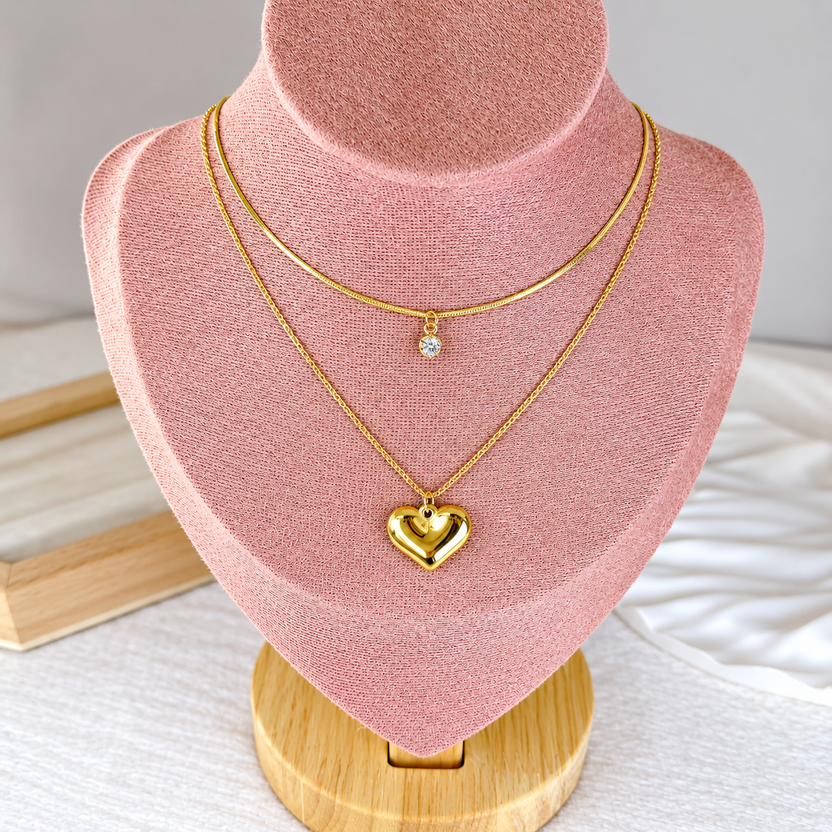 Collar Doble de Acero Inoxidable CAI3537-1