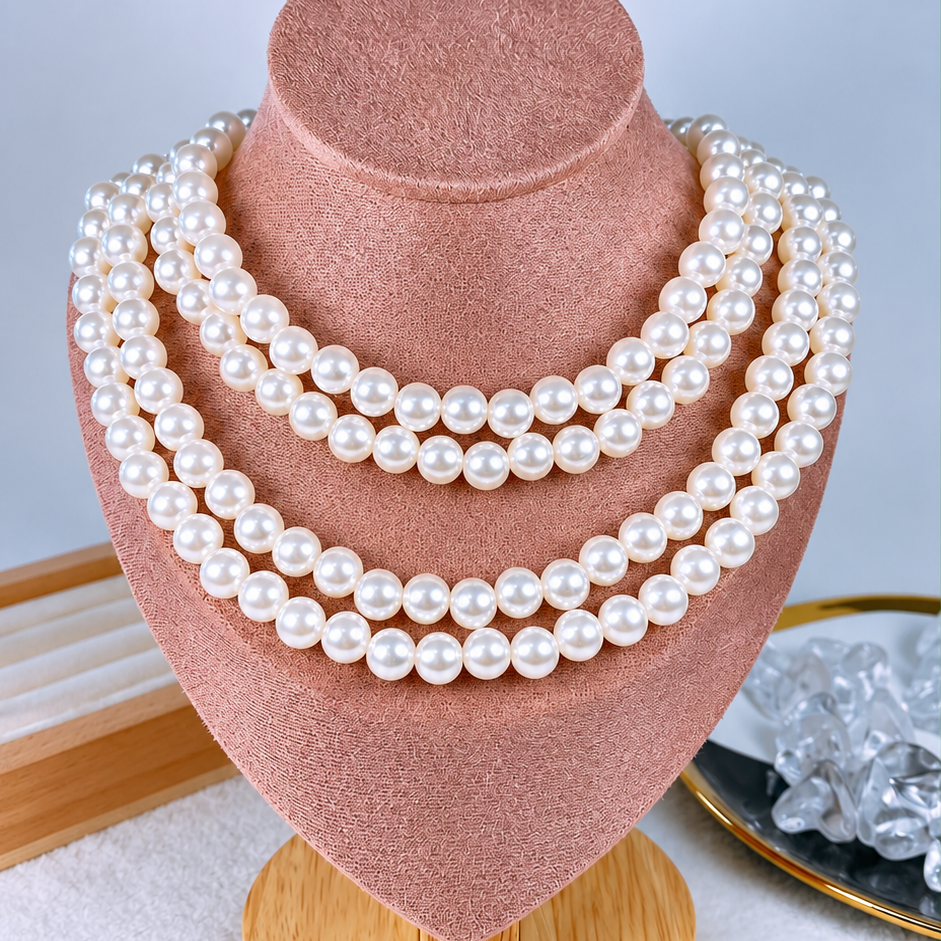 Collar Triple de Acrilico CB968-1
