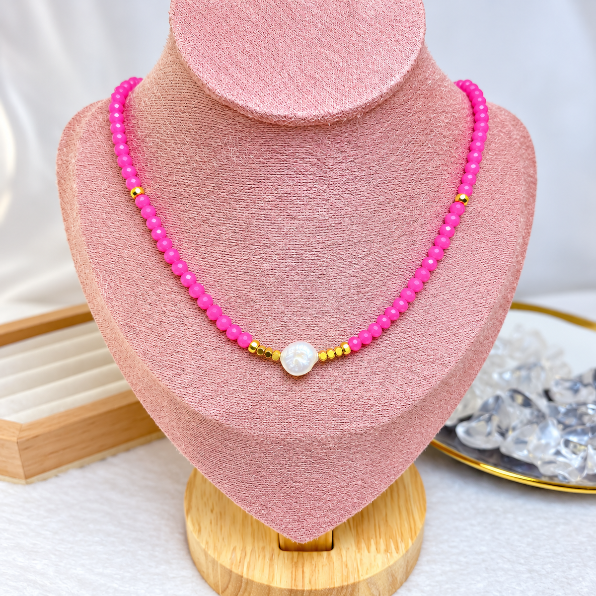 Collar de Resina y Acero Inoxidable CAI3556-1