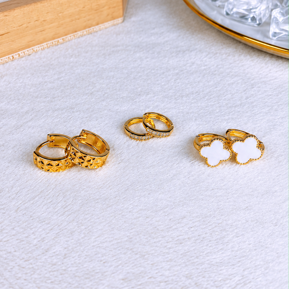 Set de Aretes de Oro Laminado COA2940-4