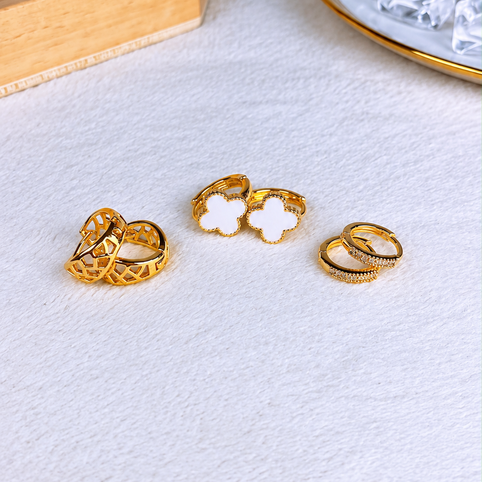 Set de Aretes de Oro Laminado COA2940-6