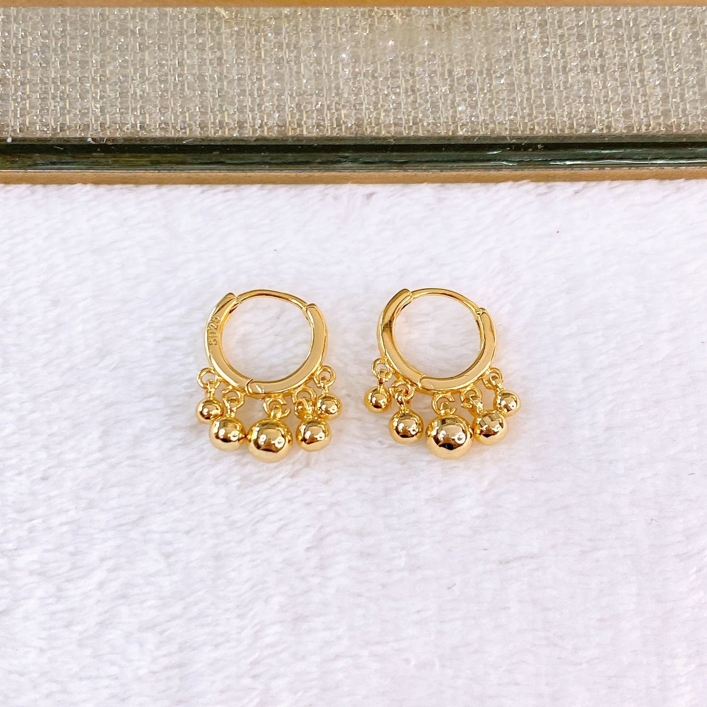 Arete de Chapa de Oro COA2740-1
