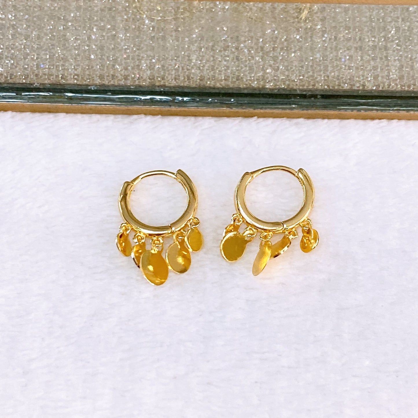 Arete de Chapa de Oro COA2741-1