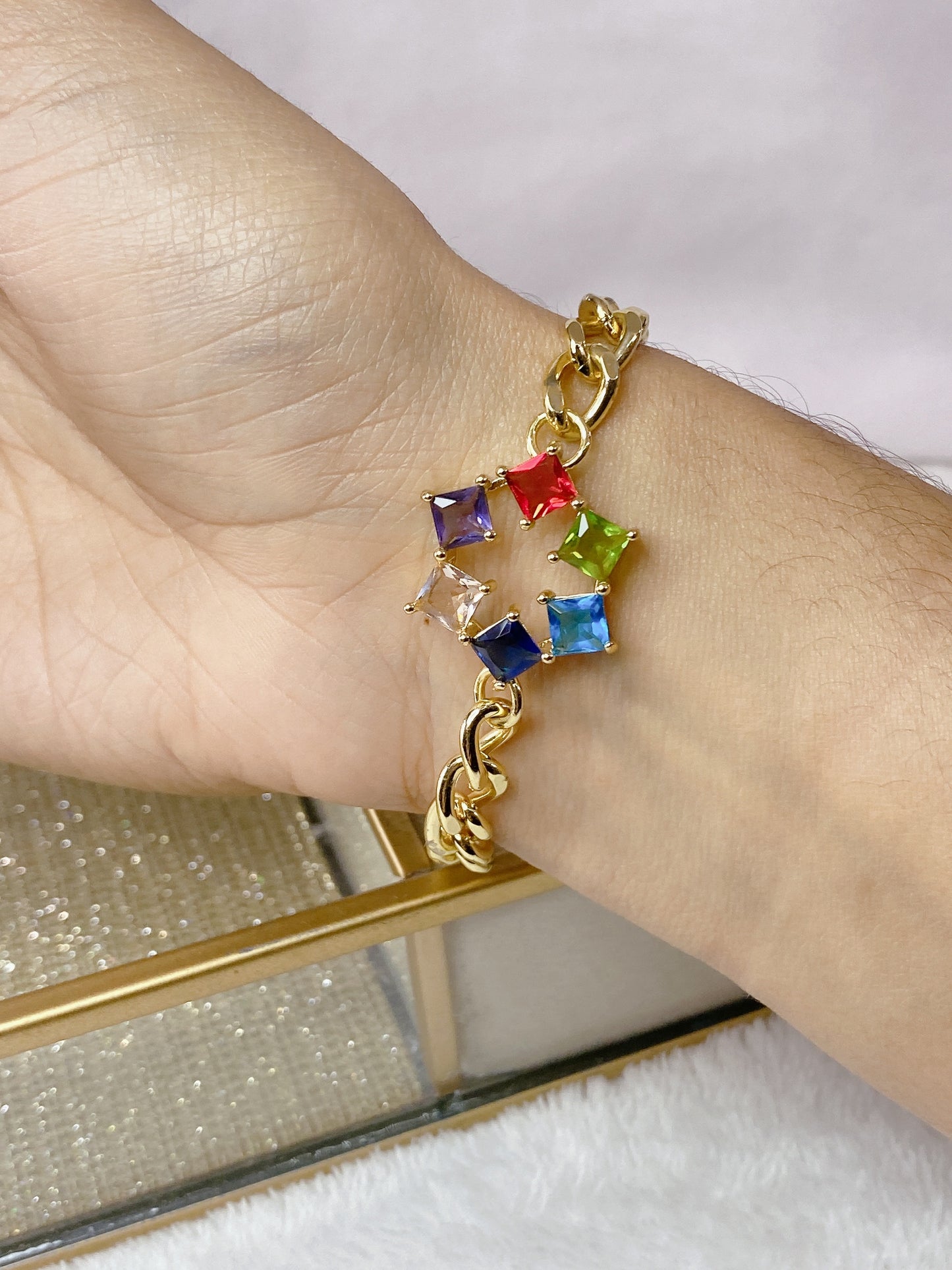 Pulsera de Chapa de Oro COP1378-1