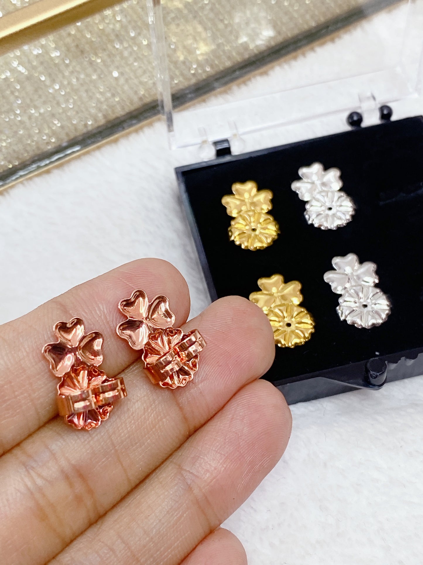 Set de Levantadores para Arete de Chapa de Oro OT116-1