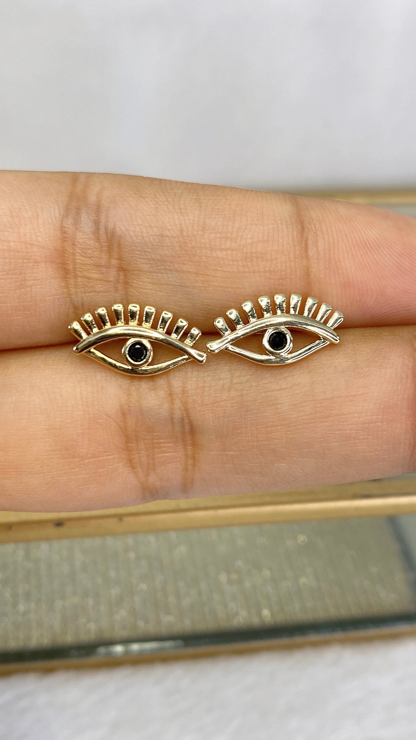 Arete de Chapa de Oro COA2128-2