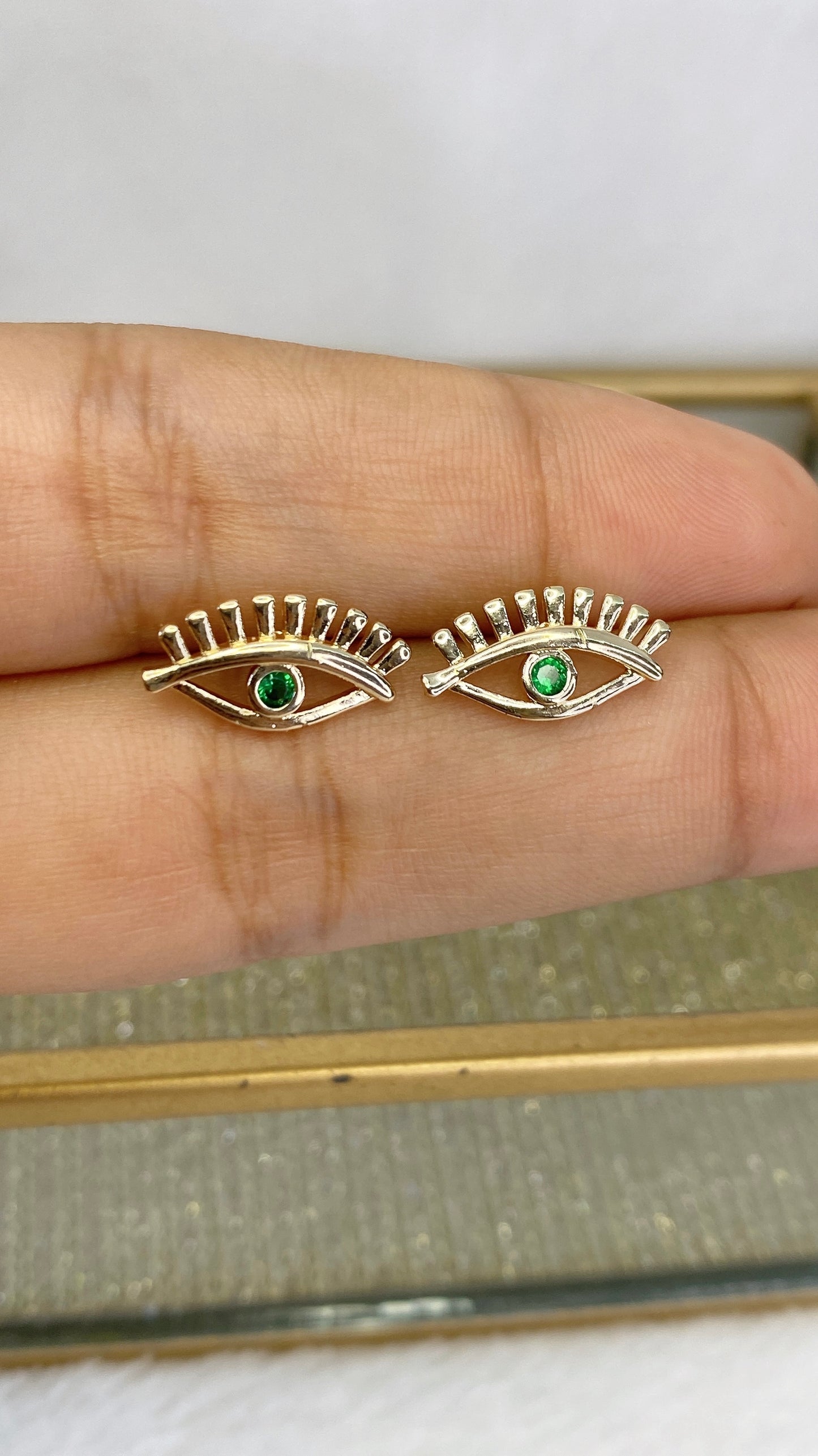 Arete de Chapa de Oro COA2128-4