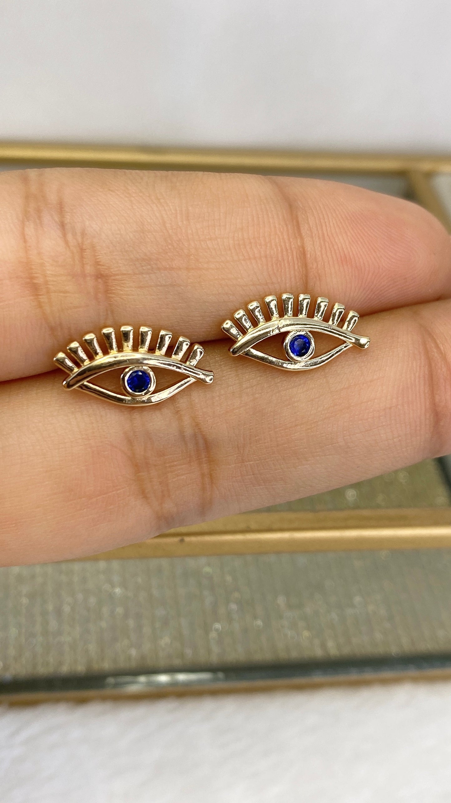 Arete de Chapa de Oro COA2128-1