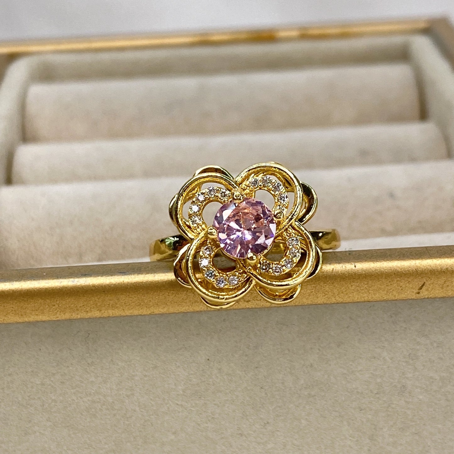 Anillo de Chapa de Oro Giratorio Ajustable ACO1412-1