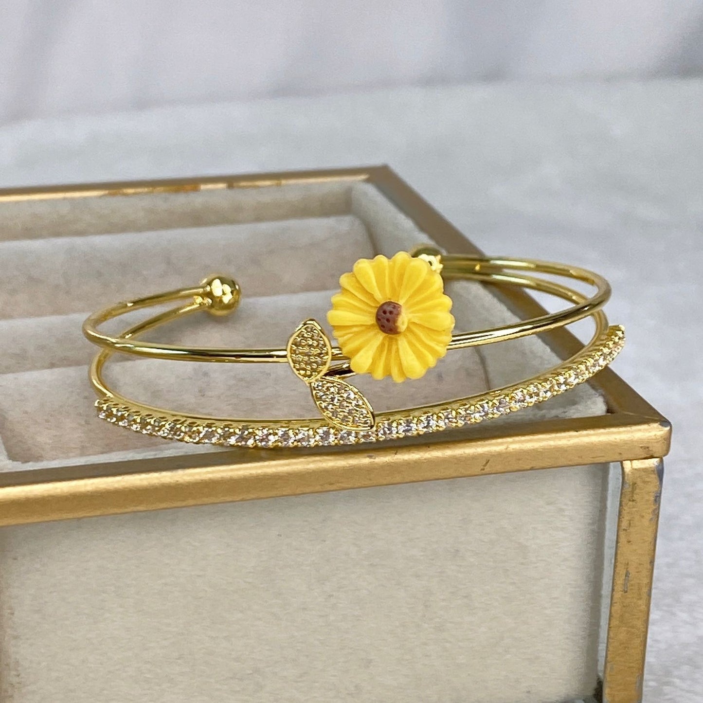 Pulsera de Chapa de Oro con Zirconias COP1609-1