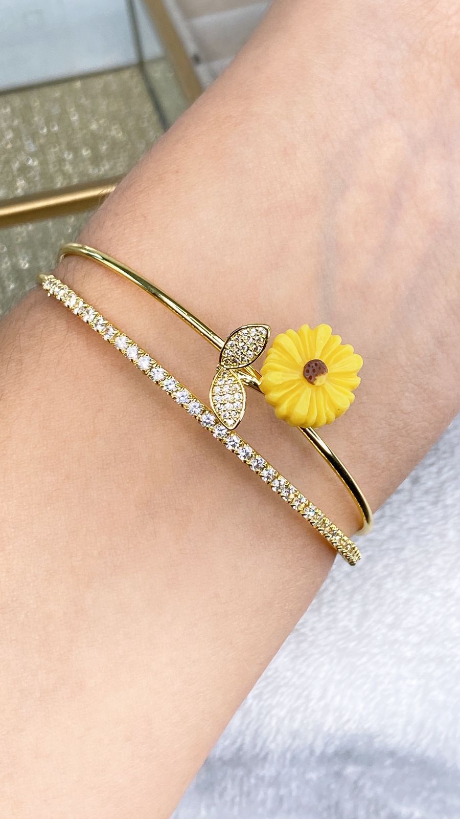 Pulsera de Chapa de Oro con Zirconias COP1609-1