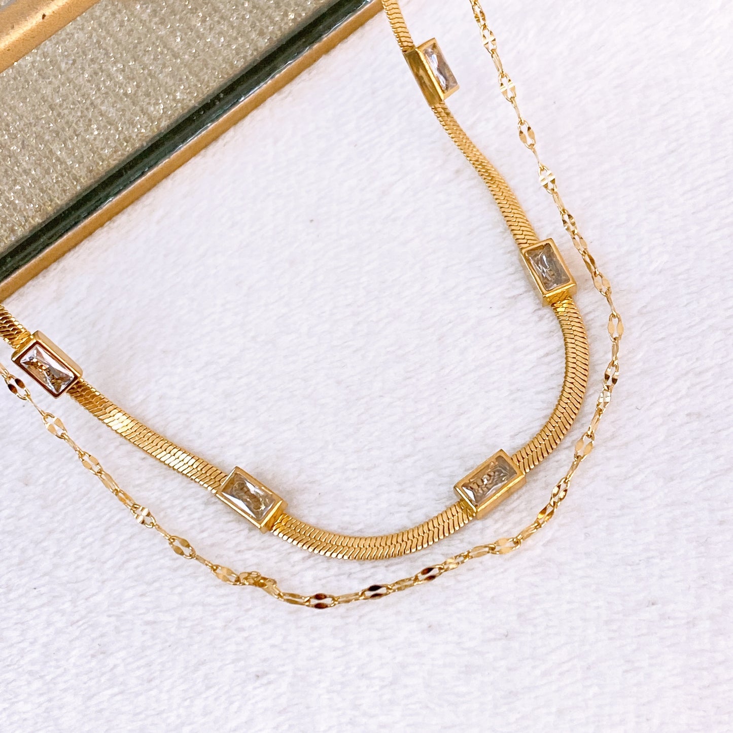 Collar Doble de Acero Inoxidable CAI3355-1