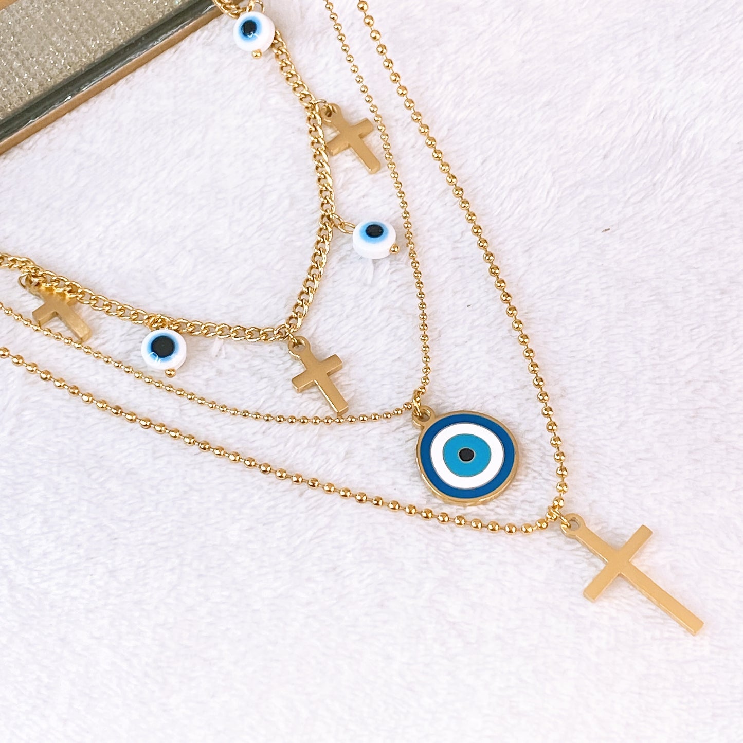 Collar Triple de Acero Inoxidable CAI3357-1