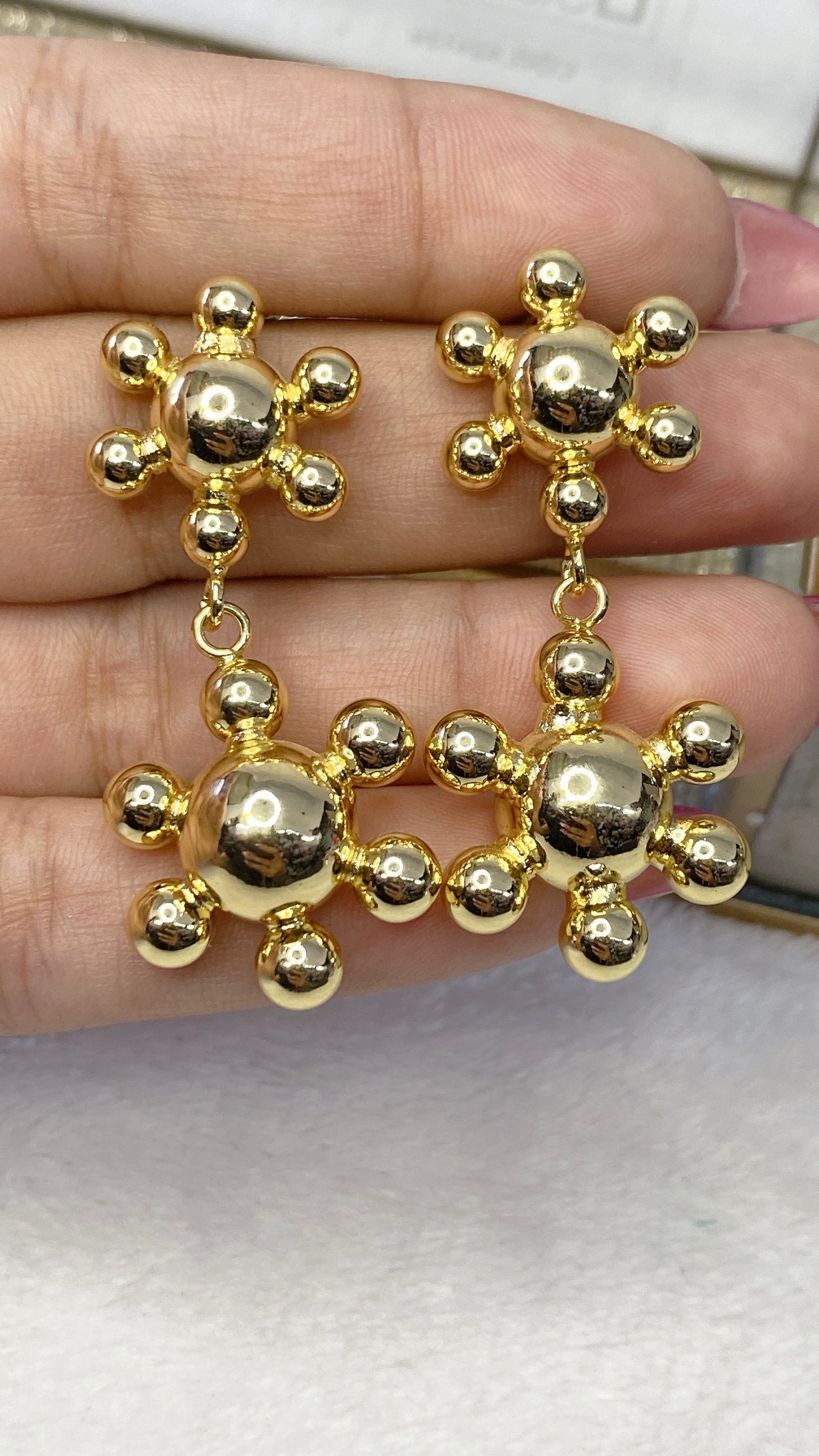 Arete Chapa de Oro COA1786-1