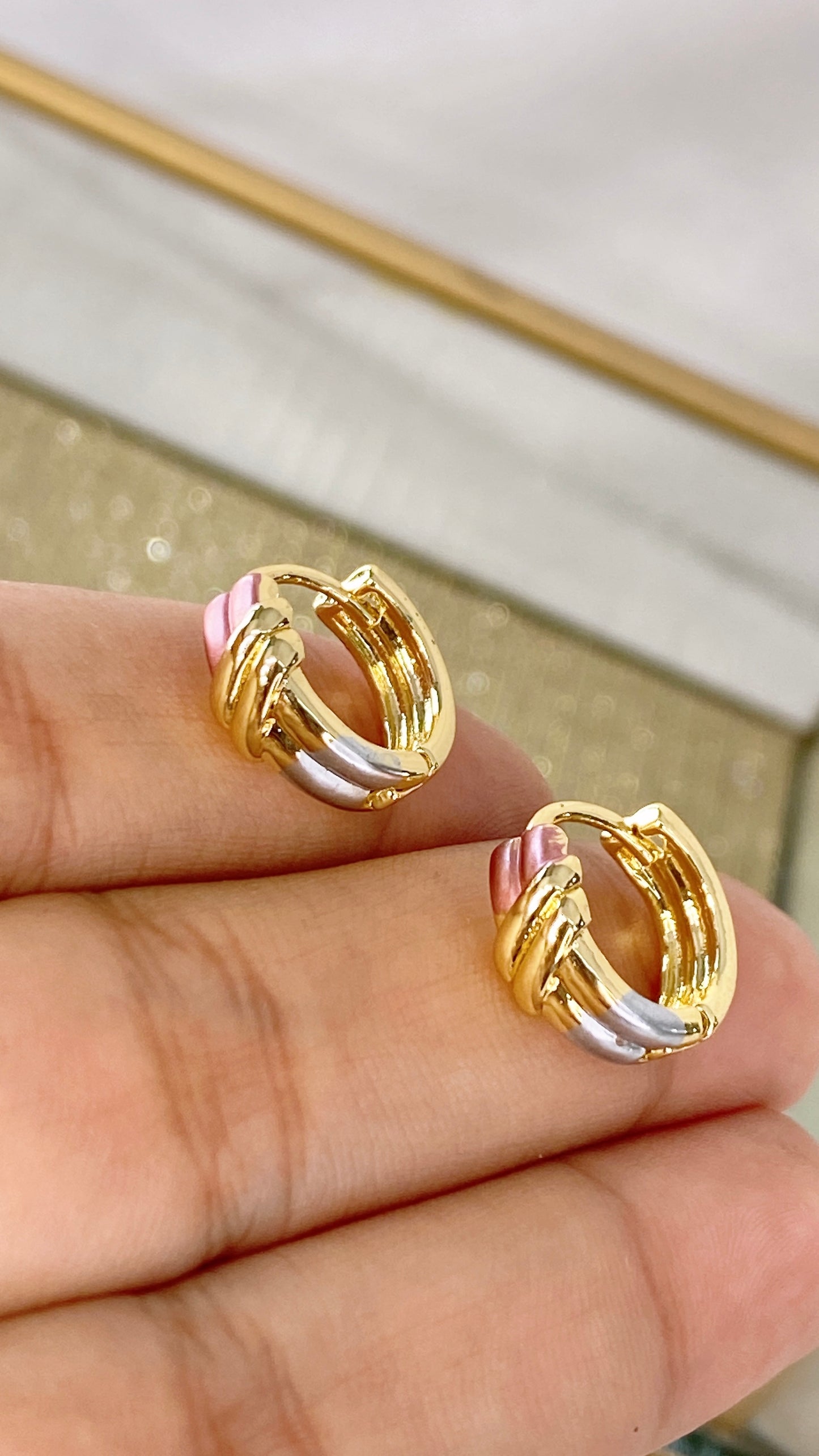 Arete Chapa de Oro COA1938-4
