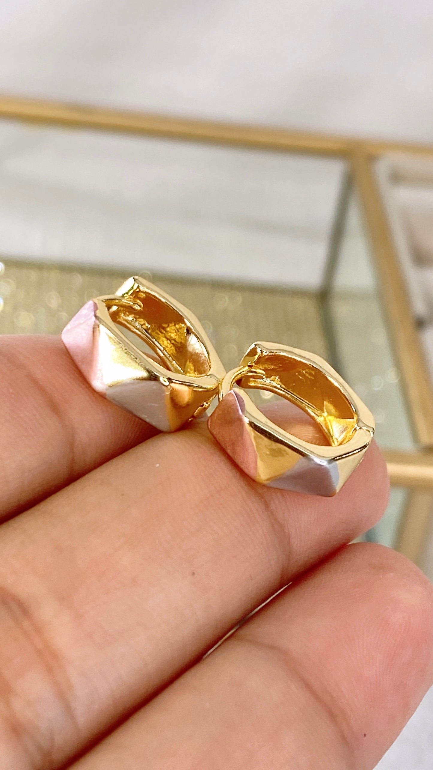 Arete Chapa de Oro COA1938-6