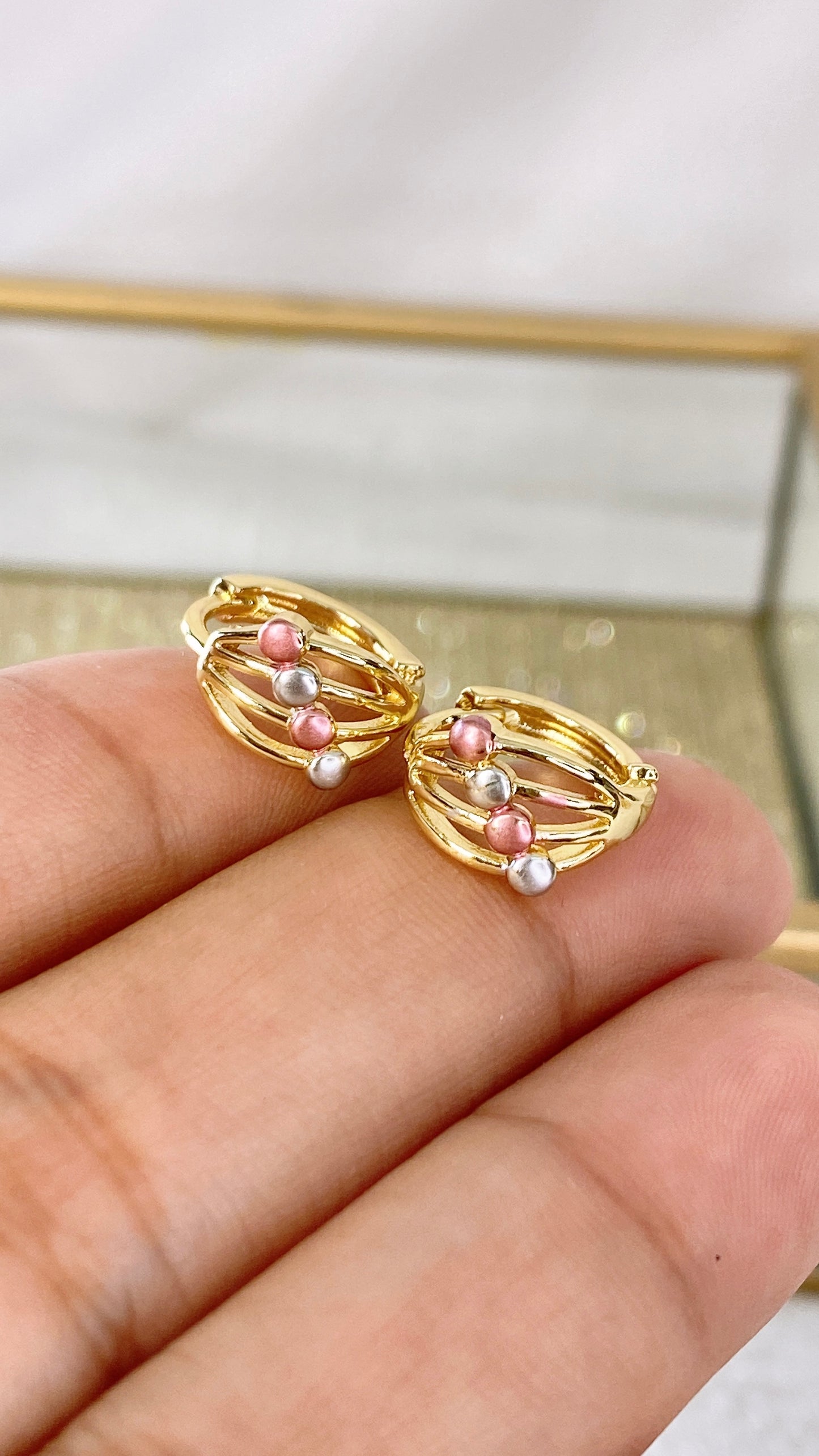 Arete Chapa de Oro COA1938-12