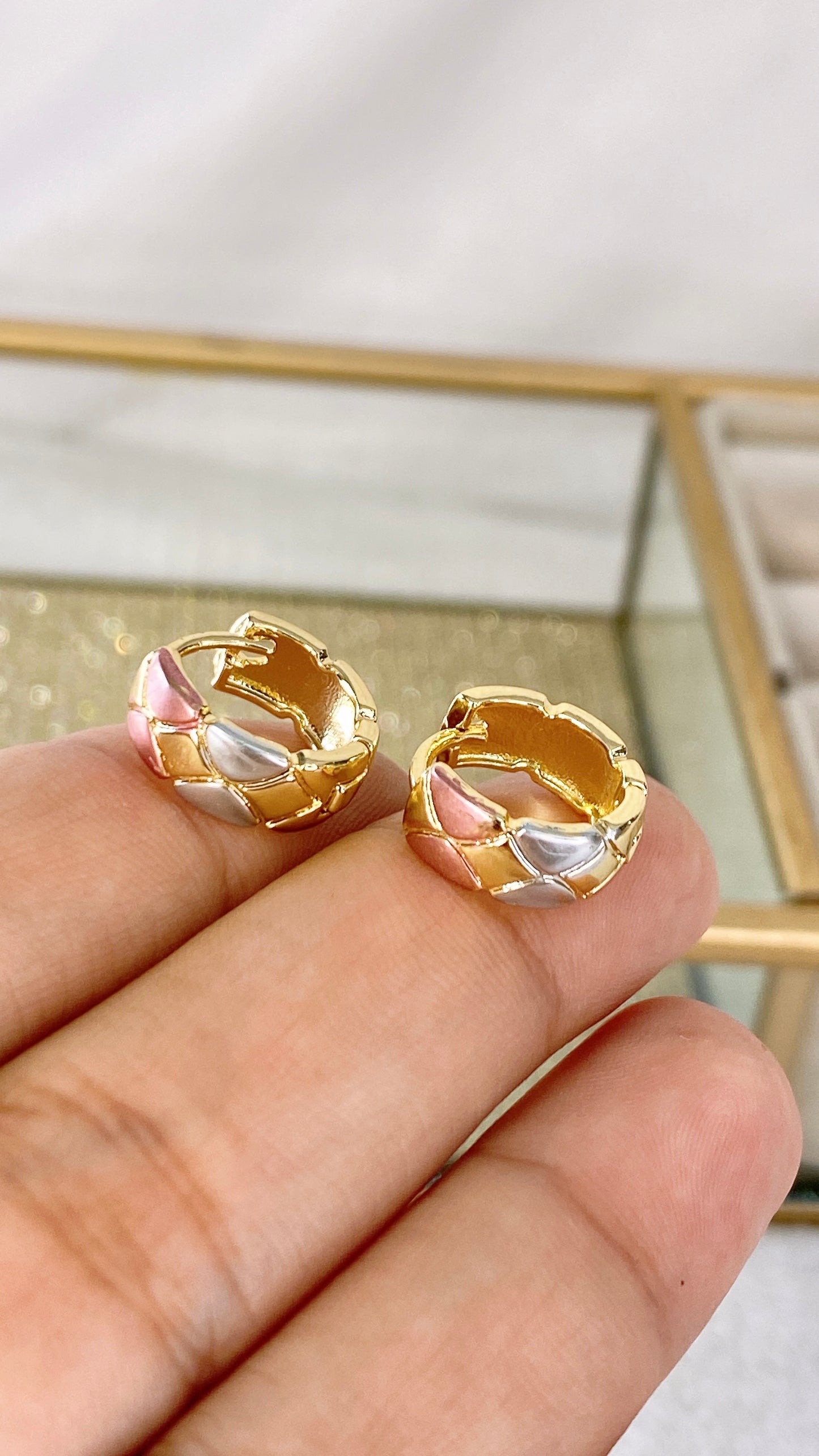 Arete Chapa de Oro COA1938-3
