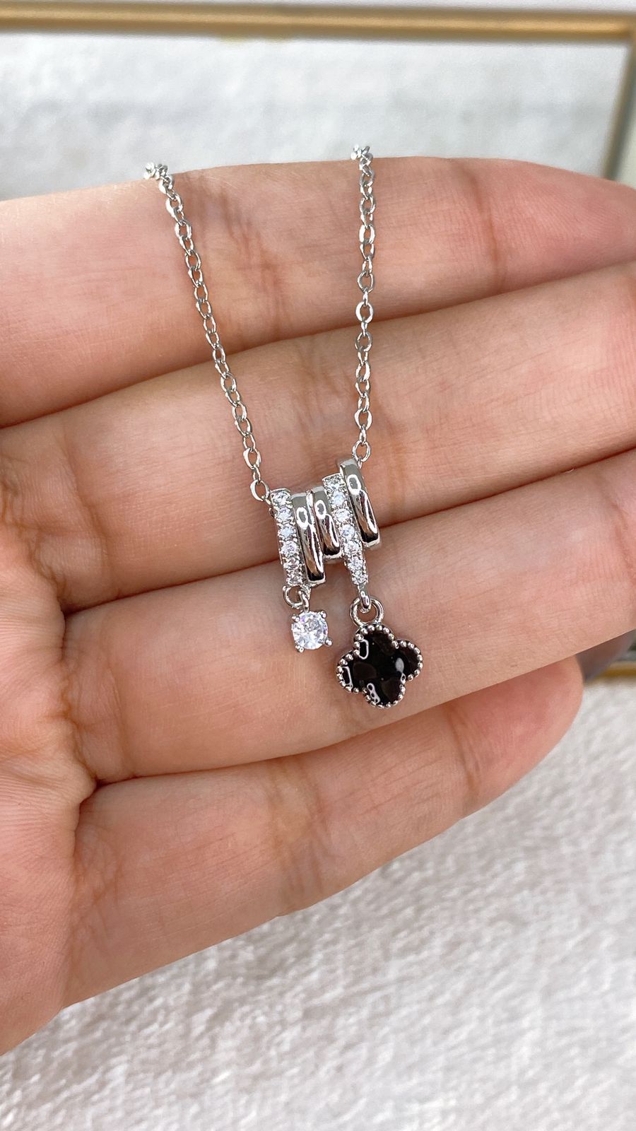 Collar de Acero Inoxidable y Dije de Chapa de Oro CAI2728-1