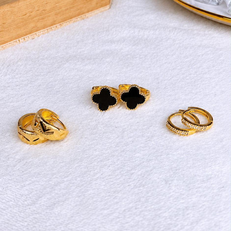 Set de Aretes de Oro Laminado COA2939-5