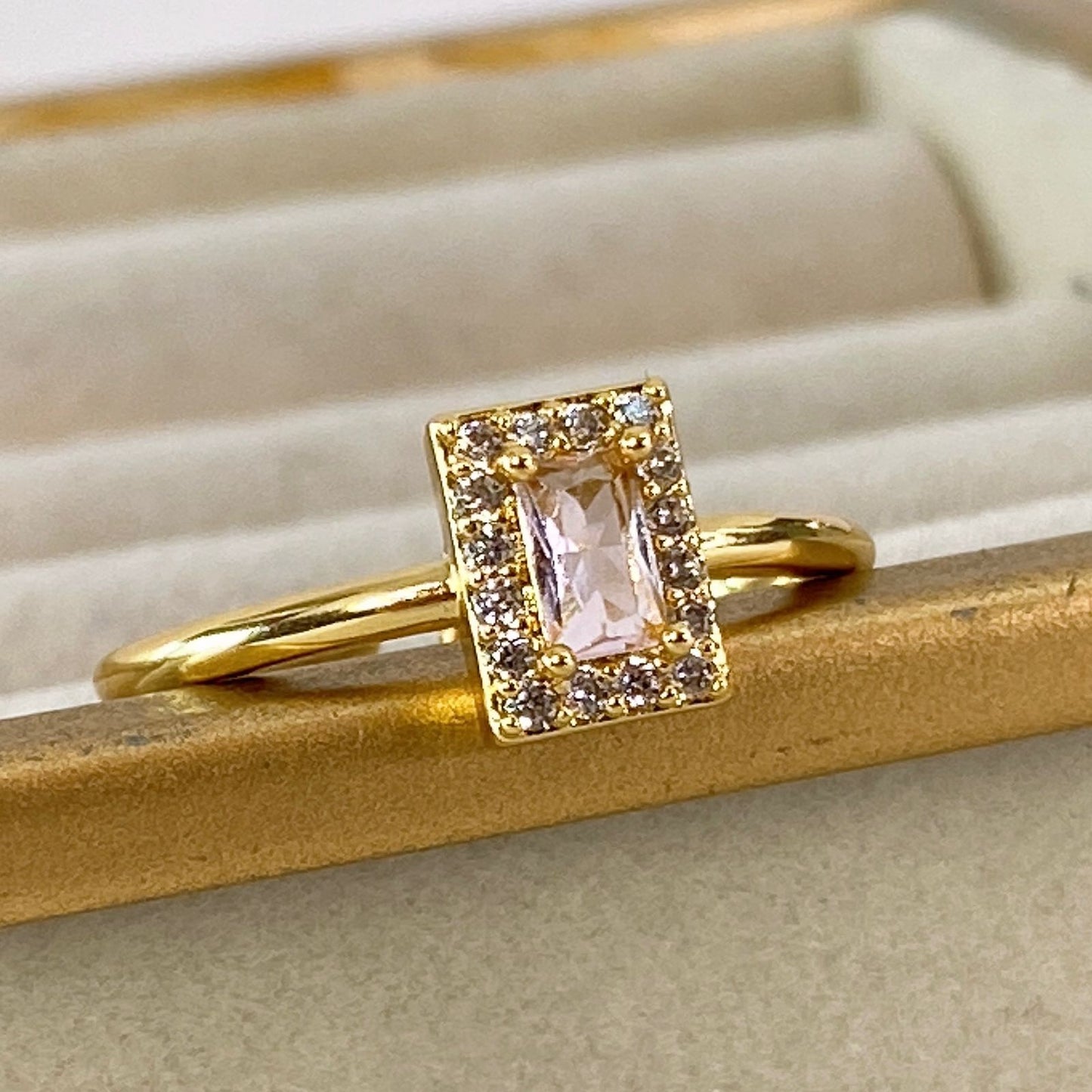Anillo de Chapa de Oro Ajustable ACO1354-1