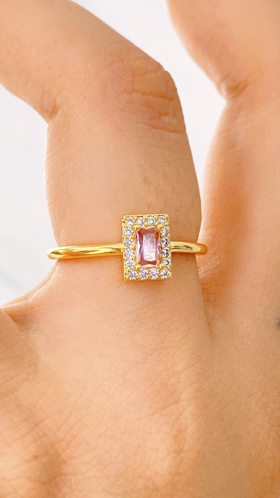 Anillo de Chapa de Oro Ajustable ACO1354-1
